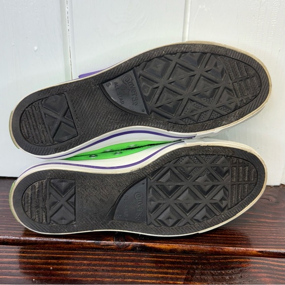 Converse Chuck Taylor All Star Low – Limited Edition Green & Purple - Women’s 7 - Picture 9 of 9